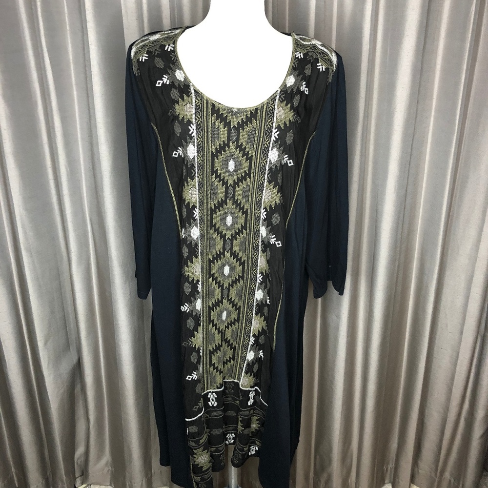 JOHNNY WAS BLACK DRESS 2X NWT'S